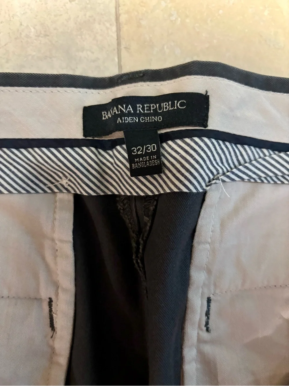 Banana Republic Charcoal Gray Aiden Men's Chino Pants 32
